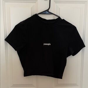 YoungLA Women's Black Crop Top